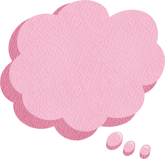 Watercolor pink frame speech bubble.